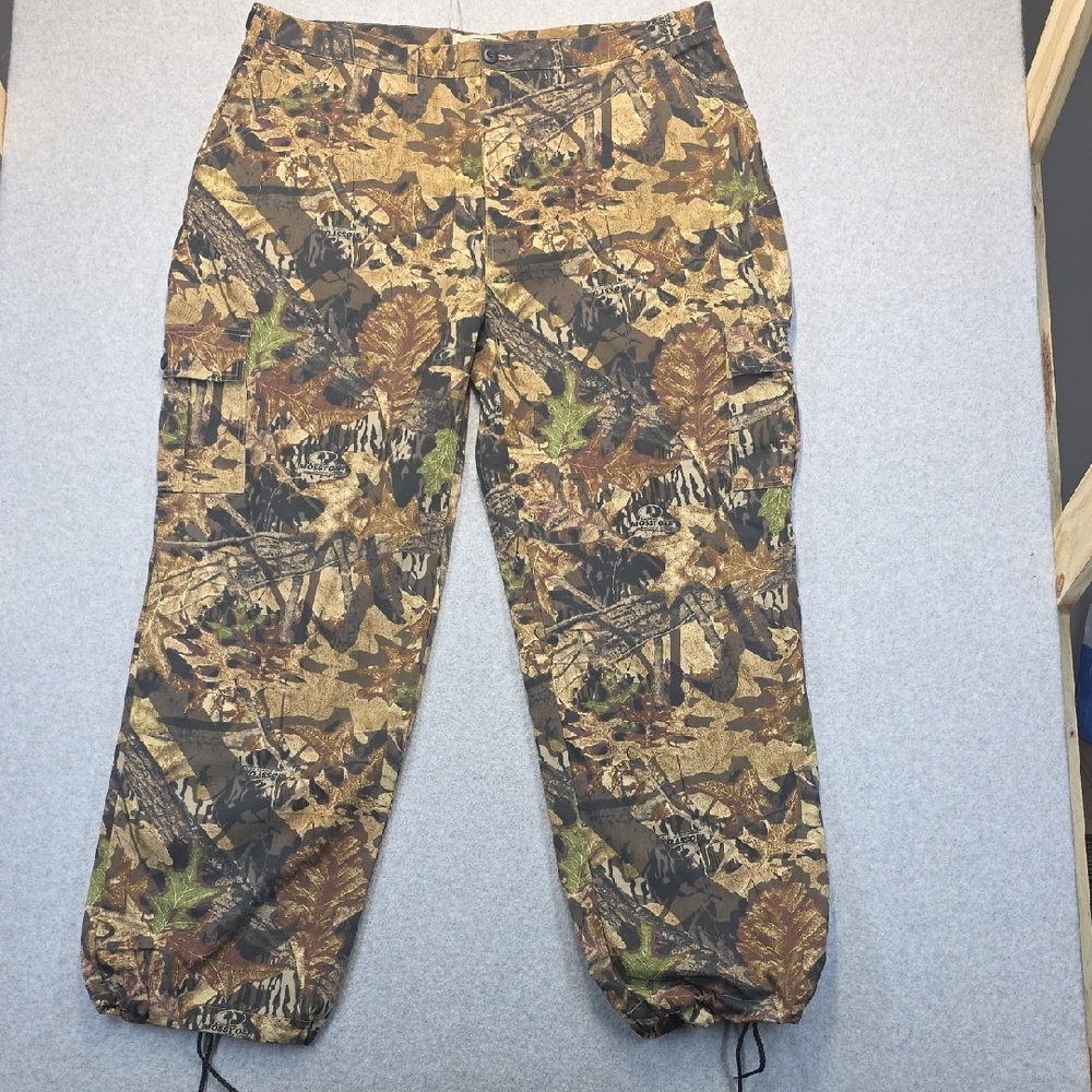 Field Staff Mossy Oak Camo Hunting Cargo Pants Drawstring Ankle Size 2XL